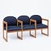 Lesro C3303G Classic Series 3 Seat Sofa with Center Arms (round back)