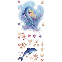 RoomMates YH1312M Mermaid Peel & Stick Wall Decals