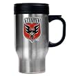 DC United Soccer 16oz Stainless Steel Travel Mug - Primary Team Logo MAJOR-LEAGUE-SOCCER Soccer