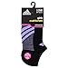 adidas Girls Cushioned No Show Socks (3 Pack), Large Fits Shoe Sizes 3Y-9, Black//Light Flash Purple//Shock Pink/Shock Mint