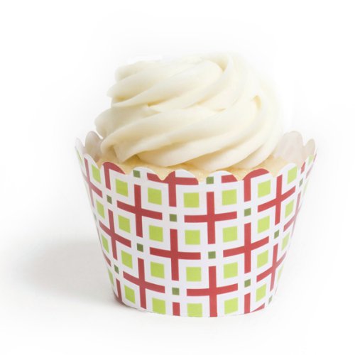 Dress My Cupcake Christmas Trellis Cupcake Wrappers, Set of 12