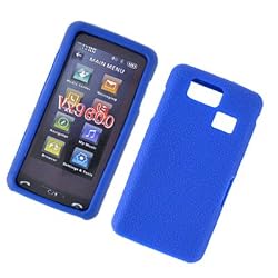 LG Versa VX9600 Verizon Rubber Protector Silicone Skin Case Soft Cover Blue