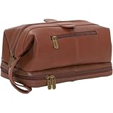 AmeriLeather Leather Toiletry Bag (Brown)