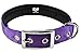 Downtown Pet Supply Deluxe Dog Collar - Padded Adjustable Dog Collar with Metal Buckle & D-ring - Machine Washable & Water Resistant Thick Dog Collar - Purple - XL - Extra Large Dog Collar