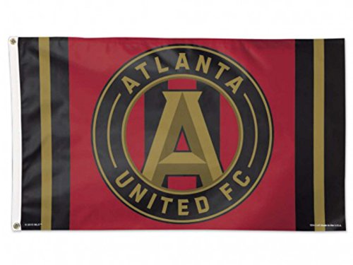 Atlanta United FC Wincraft Red Black Indoor Outdoor Deluxe Flag (3' X 5')