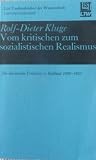 Produkt-Bild: Vom kritischen zum sozialistischen Realismus. Die literarische Tradition in Ru&szlig;land 1880-1925 - List TB der Wissenschaft/ Literaturwiss. Bd. 1447 -
