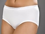Ladies Combed Cotton Low Cut Leg Stretch Midi Brief pants knicker Underwear 3pk. Available in UK Size 10 - 12 - 14 - 16 - 18