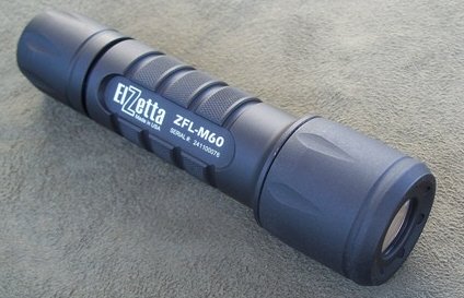  Elzetta Tactical Flashlight with high bright and Strobe mode, Click Switch, Low Profile Bezel 