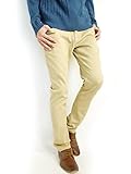 (モノマート) MONO-MART YKK ZIP仕様 スキニー チノパン ストレッチ テーパード デザイナーズ 春 メンズ ベージュ Mサイズ