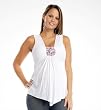 Stone Patch Ruched Bust Sleeveless Top