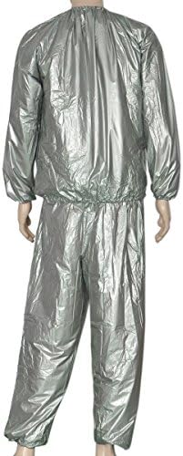 Kyines Calorie Burning Sauna Suit, L, Silver