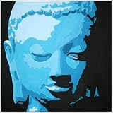 Blue Face Painting Painting - Bali Art - CraftNetwork