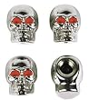 Skull Chrome Tire Valve Caps