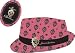 Jonas Brothers Disney Movie TV Show Top Hat - Pink Black Crest All Over Logo Fitted (S/M) Fedora Cap