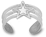 Ladies Dallas Cowboys Star Toe Ring - Sterling Silver