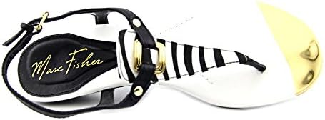 Marc Fisher Women's Barria Zebra Mid Wedge Thong Sandals 9.5 M US