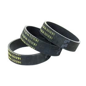 Kirby Vacuum Cleaner Belts 301291-3 (3 pack) fits all Generation series models G3, G4, G5, G6, G7, Ultimate G, and Diamond Edition