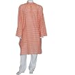 Mens Wedding Dress Woven Kurta Pajama Silk and Cotton Blend Expert Hand Stitch Size XL (pgkp004)