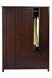 41sN2rlxSrL. SL160  Mission   style 3   door Wardrobe, THREE DOOR, CHESTNUT