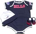 Buffalo Bills Newborn / Infant / Baby Bodysuit, Hat / Cap, and Booties 3 Piece Gift Set