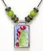 Prickly Pear Cactus Art Necklace Pendant Jewelry Botanical Garden Gifts