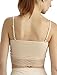 ANNY Women's Stretch Lace Half Cami Crop Top