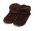 Furry Warmers Fully Microwavable Furry Boots Brown
