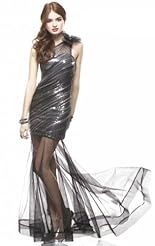 Chiffon/Organza/Taffeta/Tulle Crystal Lace Crystals Beaded Applique Evening Dress/Bridesmaid Dress 