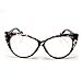 ReFaXi Retro Vintage Women's Eyeglasses Cat Eye Plastic Frame Glasses Lens - Black (color2)