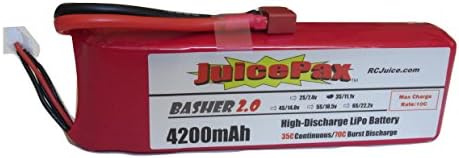 Basher 2.0 4200mah 3S 11.1V 35/70C LiPo Battery With T-Plug (Deans Style)