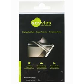 Savvies Crystal-Clear SCREEN PROTECTOR for Grundig MPixx 1200 FM, 100% fits, Display Protection Film, Protective Film by
