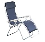 Faulkner Standard Recliner Navy Padded with Padded Arms