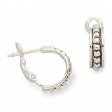 Bridge Jewelry Sterling Silver Clutch Hoop Earrings