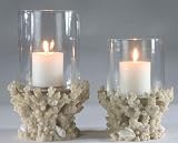 Coral Hurricane Candle Holder (set of 2)