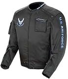 Power Trip U.S. Air Force Mens Alpha Textile Motorcycle Jacket Black Large L 0710-1004