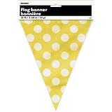 12' Yellow Polka Dot Flag Banner