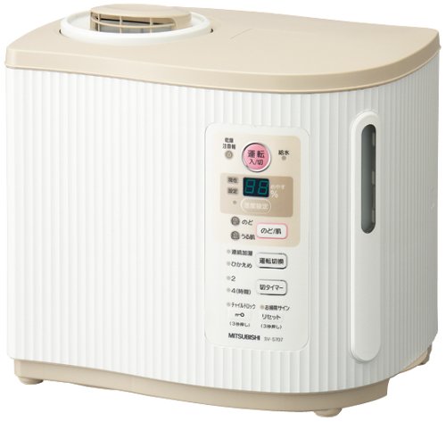MITSUBISHI ほんのりあったかスチームファン式 加湿器 【12 - 19畳用】SV-S707-T(モカブラウン)