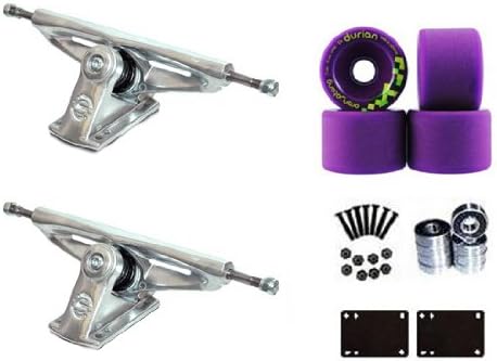Longboard Original S10 250mm Trucks Skateboard Deck Package Orangatang Durian 75mm Slide Wheels, Abec 7 Bearings, Hardware & Risers