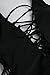 Zero City Bathing Suits Women One Piece Front Side Lace Up Monokini Swimsuits (L, Black)