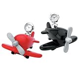 Propeller Plane Clock, Black