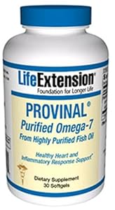 Life Extension Provinal Purified Omega-7 Softgels, 420 mg, 30 Count