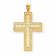 14k Greek Filigree Cross Pendant