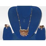 Valentines Gifts Kundan Style Mewa Necklace Set and Earring In Multi Beads-3pc Set(Brand New)<br />

