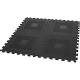 Gorilla Sports Rubber Interlocking Floor Mats 4 Piece Set
