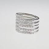 Silver 6-Layer Spiral Sterling Silver Ring Size 6