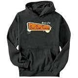 Born for Surf Boat Rowing Sports Mens Hoodie (Dark Silver, Sizes X-Small - XXX-Large)
