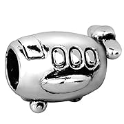 EvesErose Silver Air Plane Bead Sterling Charm Fits Pandora & Similar Bracelets