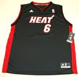 LeBron James Youth Jersey: adidas Revolution 30 Black Replica #6 Miami Heat Jersey
