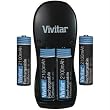 VIVITAR VIV-BC-182 4-PORT OVERNIGHT CHARGER WITH 4 AA BATTERIES