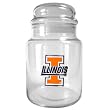 Illinois Fighting Illini NCAA 31oz Glass Candy Jar - Primary Logo by Great American Products